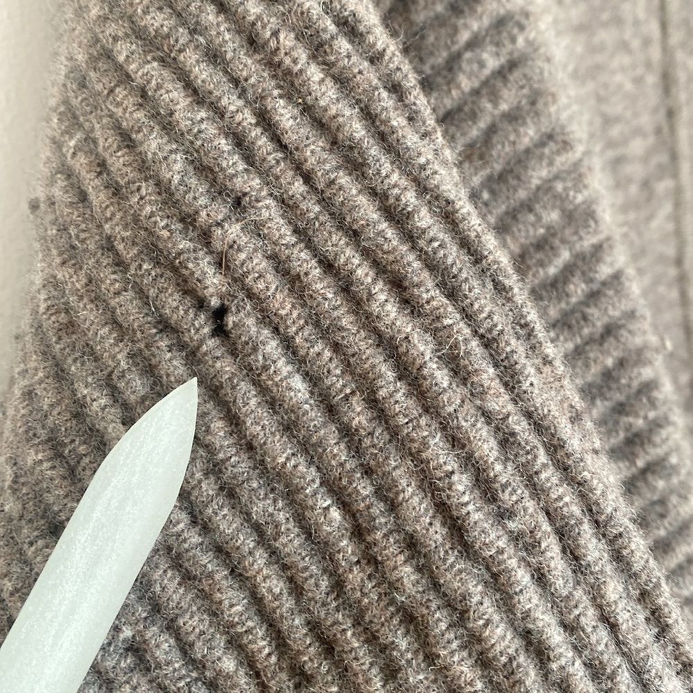 Madewell Wool 100% Cozy Gray Brown Open-Front Duster Cardigan Sweater Leganlook - Picture 6 of 9